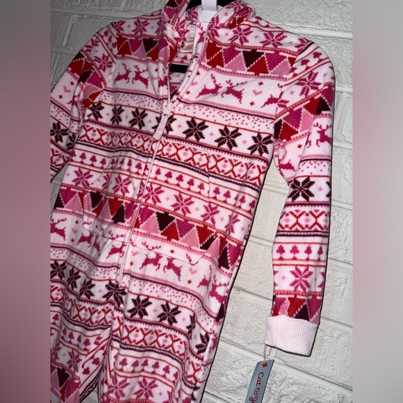 NWT CAT & JACK CHRISTMAS girls pajama sz S (6/7) ✨ - Picture 3 of 5